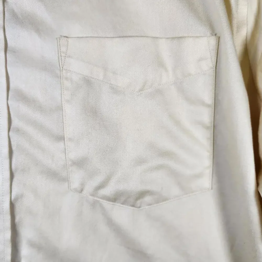 Banana Republic XXL Dress Shirt Yellow Classic Fit Non Iron 18–18.5 Button Front